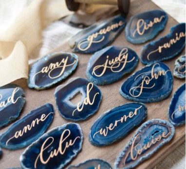 Beautiful Blue Agate Wedding Inspiration. For more wedding color ideas, visit burghbrides.com.