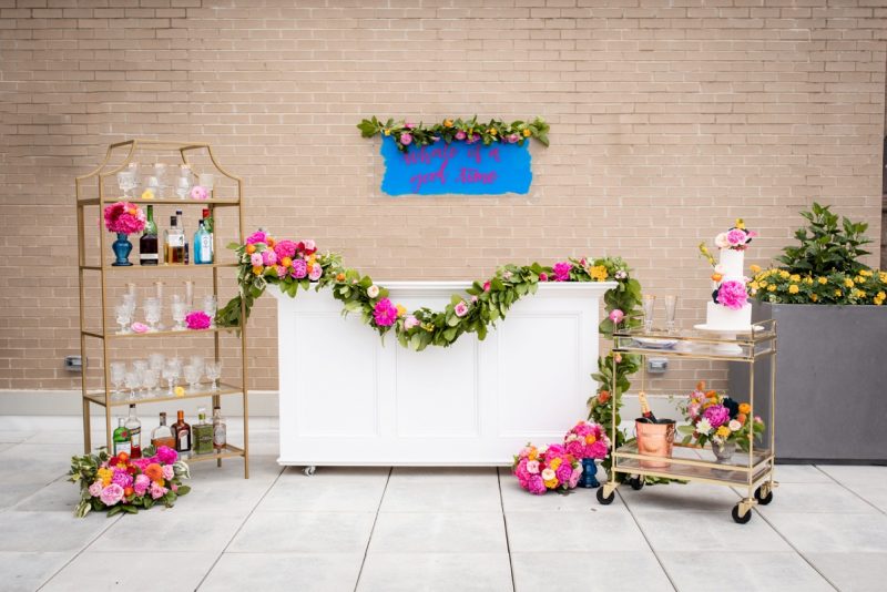 Bright Rooftop Wedding Inspired Styled Shoot. For more wedding inspiration, visit burghbrides.com!