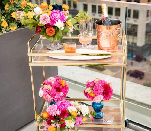 Bright Rooftop Wedding Inspired Styled Shoot. For more wedding inspiration, visit burghbrides.com!