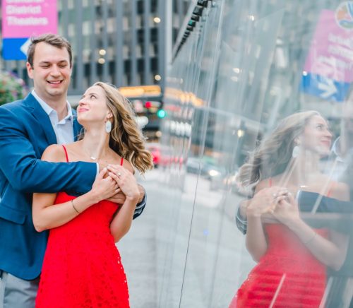 Killer Downtown Pittsburgh Engagement Session. For more engagement photo ideas, visit burghbrides.com!