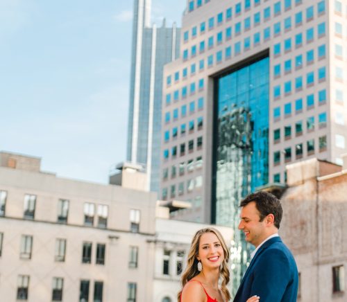 Killer Downtown Pittsburgh Engagement Session. For more engagement photo ideas, visit burghbrides.com!