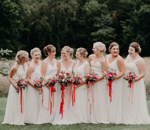 Poppy Red Eden Hall Wedding
