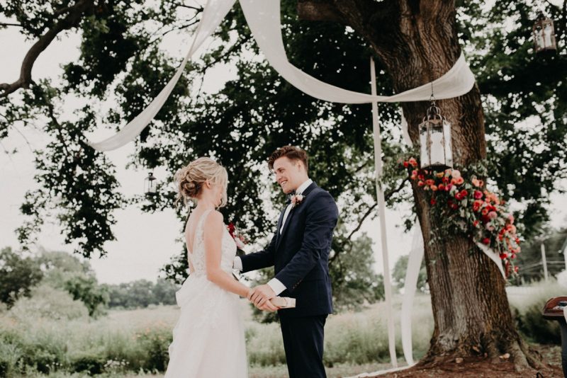 Poppy Red Eden Hall Wedding