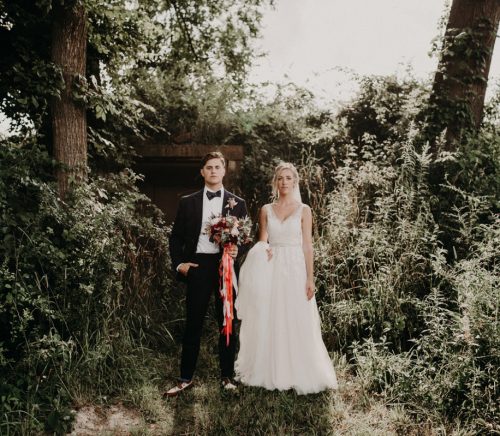 Poppy Red Eden Hall Wedding