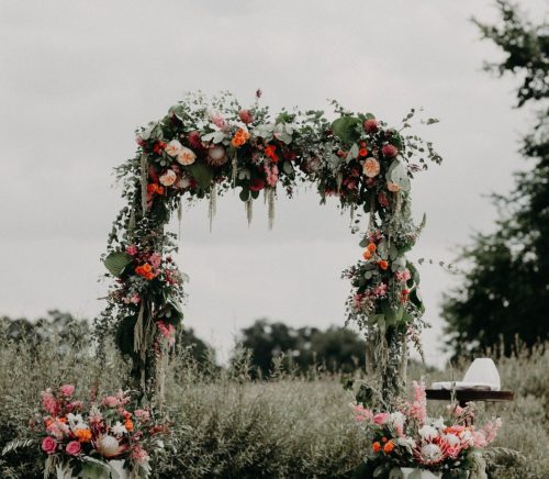 Poppy Red Eden Hall Wedding