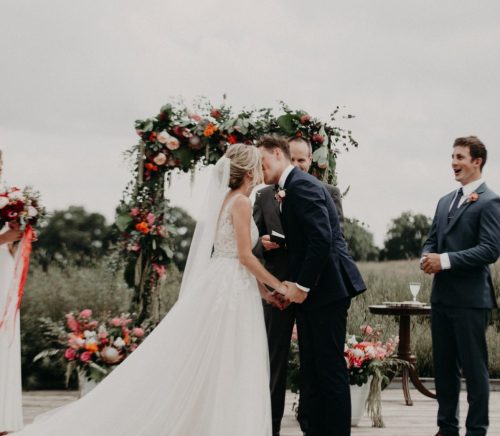 Poppy Red Eden Hall Wedding