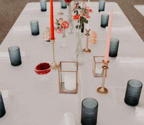 Poppy Red Eden Hall Wedding
