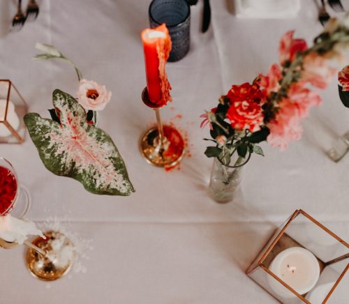 Poppy Red Eden Hall Wedding