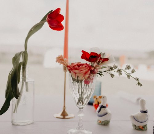 Poppy Red Eden Hall Wedding