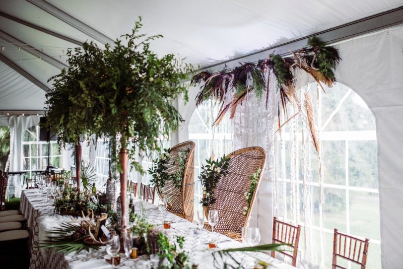 Botanical Inspired Tented Wedding. For more wedding ideas, visit burghbrides.com!