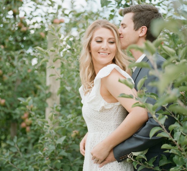 Apple Orchard Engagement Session. For more engagement inspiration, visit burghbrides.com!