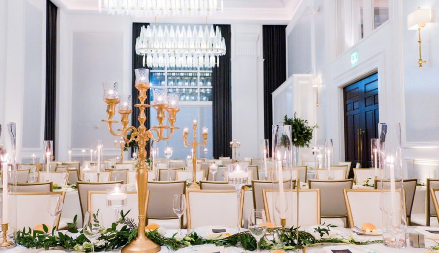 Chic Greenery Filled Hotel Monaco Wedding. For more sophisticated wedding ideas, visit burghbrides.com!