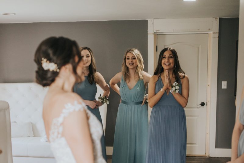 Earthy Sage & Dusty Blue Wedding at Rustic Acres Farm. For more farm wedding ideas, visit burghbrides.com!