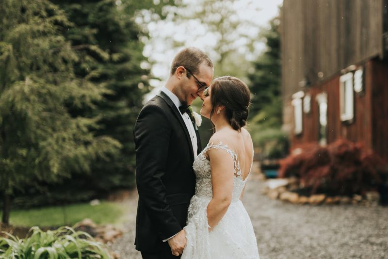 Earthy Sage & Dusty Blue Wedding at Rustic Acres Farm. For more farm wedding ideas, visit burghbrides.com!