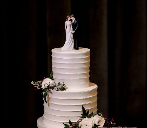 Peach & Pale Blue Hotel Monaco Wedding. For more spring wedding inspiration, visit burghbrides.com!
