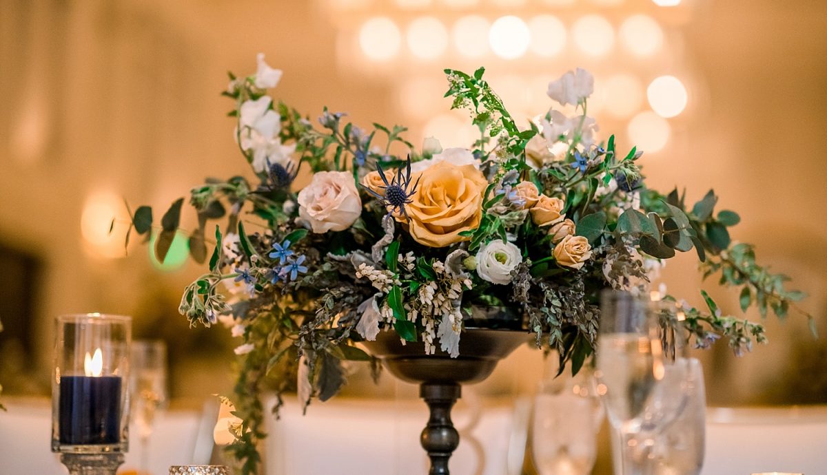 Peach & Pale Blue Hotel Monaco Wedding. For more spring wedding inspiration, visit burghbrides.com!