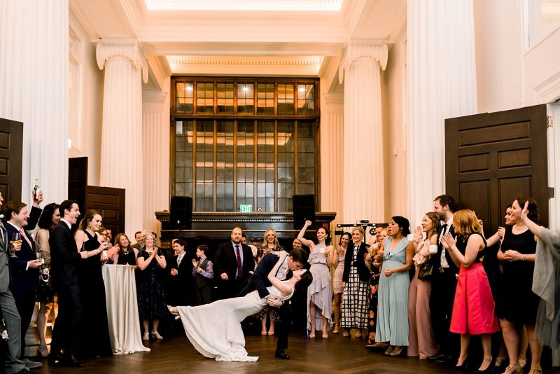 Peach & Pale Blue Hotel Monaco Wedding. For more spring wedding inspiration, visit burghbrides.com!