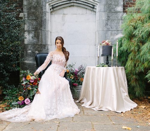 Dark & Regal Wedding Inspiration. For more unique wedding inspiration, visit burghbrides.com!