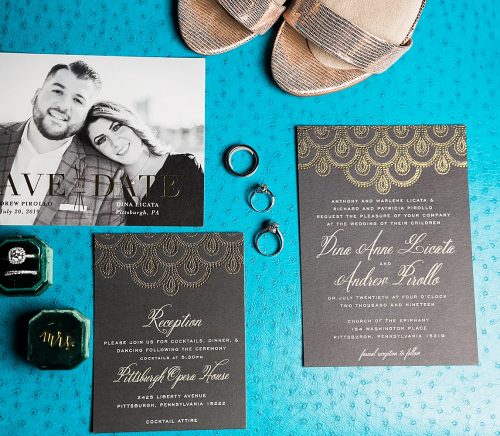 Incredible Pittsburgh Opera Wedding with Art Deco Vibes. For more luxury wedding ideas, visit burghbrides.com!