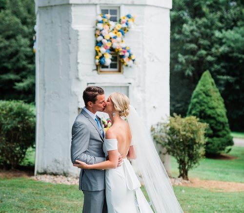 Colorful Mountain Inspired Backyard Wedding. For more fun wedding ideas, visit burghbrides.com!