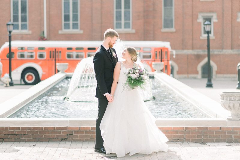 Modern Minimalist Wedding at the Terrace at Hyatt House. For more tented wedding ideas, visit burghbrides.com!