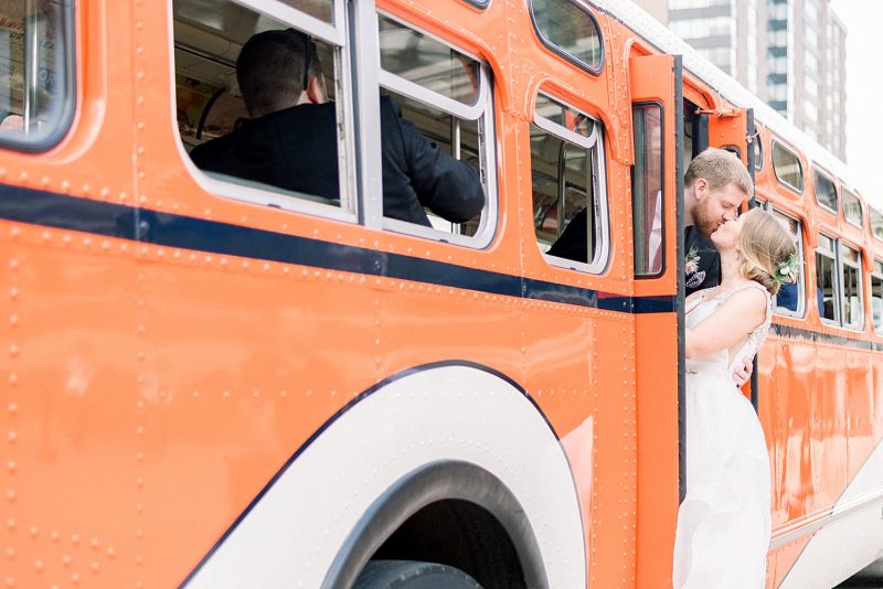 Modern Minimalist Wedding at the Terrace at Hyatt House. For more tented wedding ideas, visit burghbrides.com!