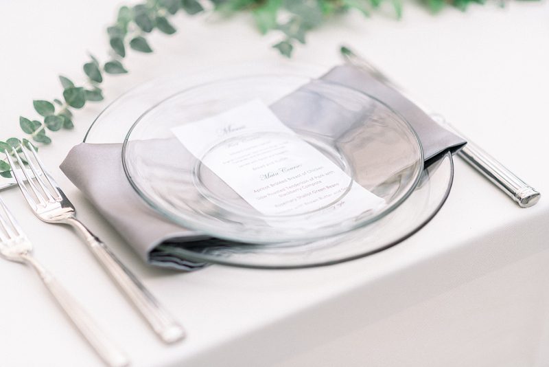 Modern Minimalist Wedding at the Terrace at Hyatt House. For more tented wedding ideas, visit burghbrides.com!