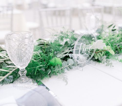 Modern Minimalist Wedding at the Terrace at Hyatt House. For more tented wedding ideas, visit burghbrides.com!