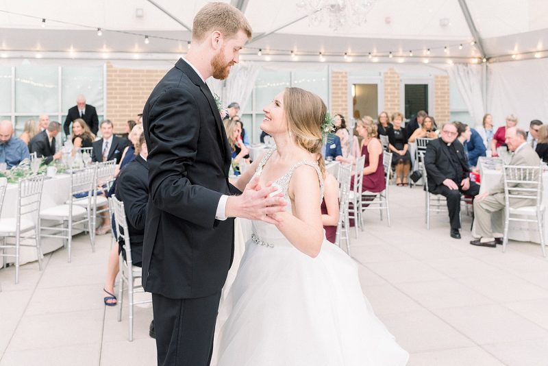 Modern Minimalist Wedding at the Terrace at Hyatt House. For more tented wedding ideas, visit burghbrides.com!