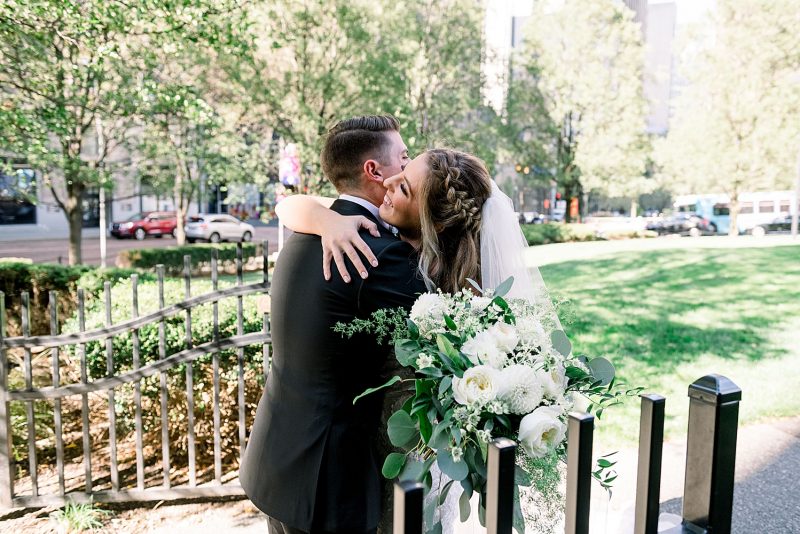 Classy City Wedding at Hotel Monaco. For more classic wedding ideas, visit burghbrides.com!