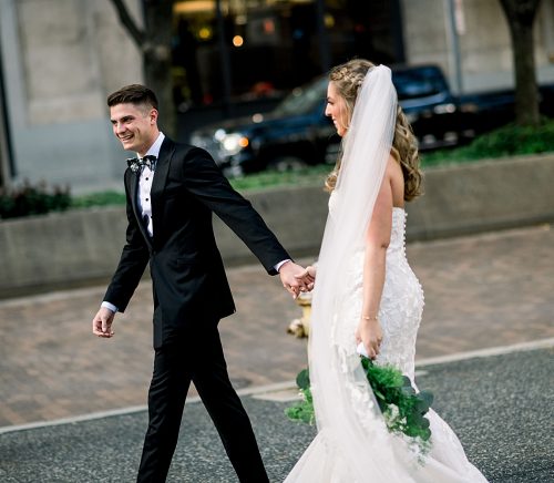 Classy City Wedding at Hotel Monaco. For more classic wedding ideas, visit burghbrides.com!
