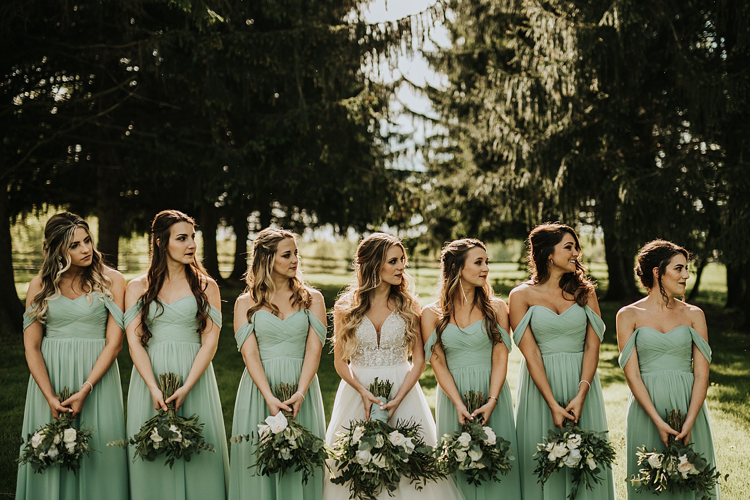 Sage & White Barn Wedding at Irons Mill Farmstead | Burgh Brides
