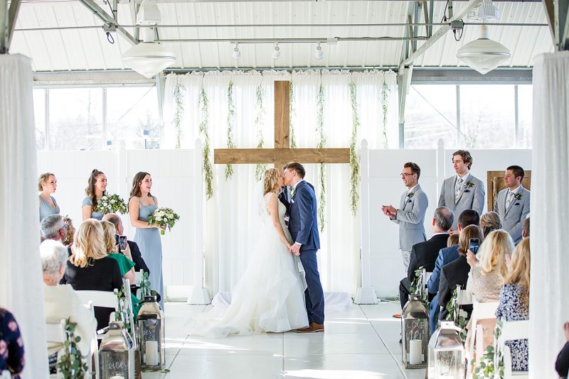 Modern Farmhouse Inspired Wedding at The Atrium. For more simple wedding ideas, visit burghbrides.com!