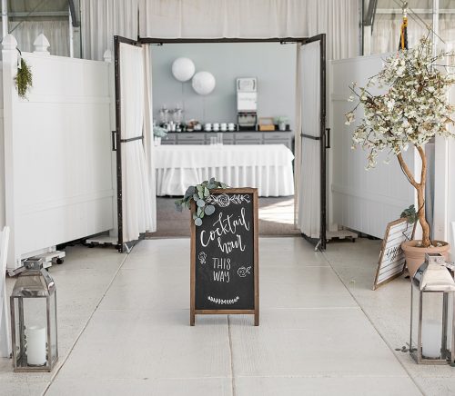 Modern Farmhouse Inspired Wedding at The Atrium. For more simple wedding ideas, visit burghbrides.com!