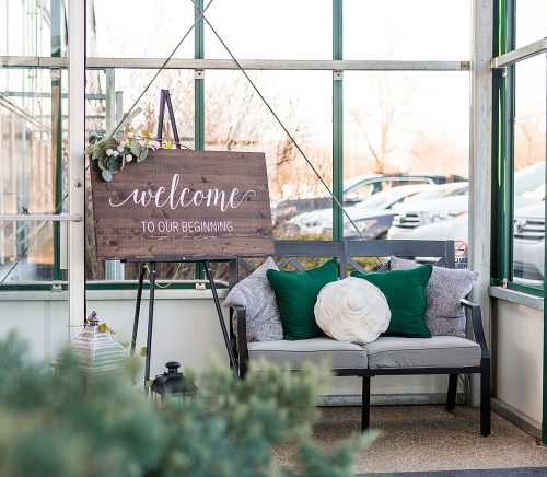 Modern Farmhouse Inspired Wedding at The Atrium. For more simple wedding ideas, visit burghbrides.com!