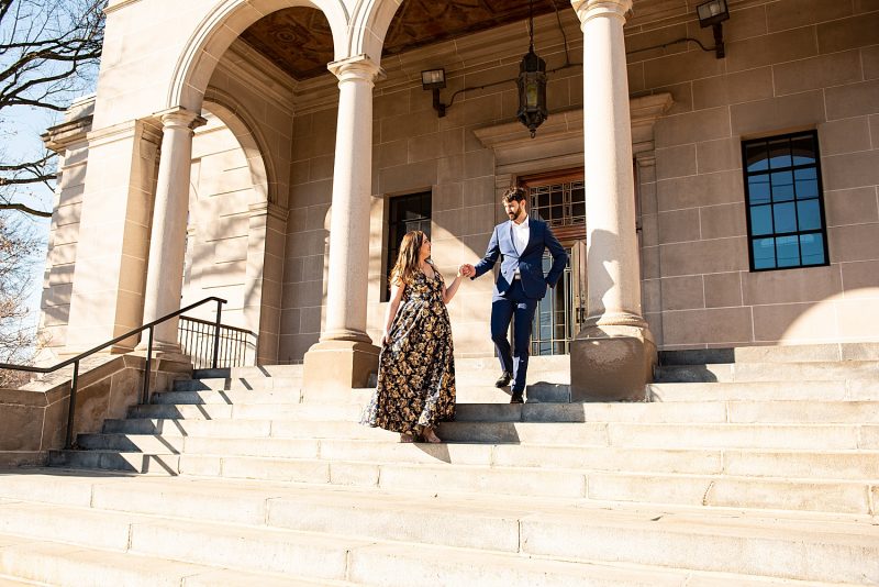 Sweet Library Engagement Session. For more unique engagement photo ideas, visit burghbrides.com!