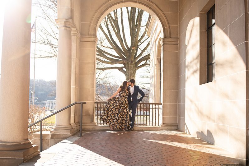Sweet Library Engagement Session. For more unique engagement photo ideas, visit burghbrides.com!