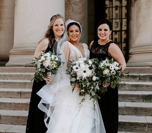 Meaningful Black & Gold Wedding at the Crowne Plaza Pittsburgh South. For more Pittsburgh wedding ideas, visit burghbrides.com!
