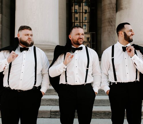 Meaningful Black & Gold Wedding at the Crowne Plaza Pittsburgh South. For more Pittsburgh wedding ideas, visit burghbrides.com!