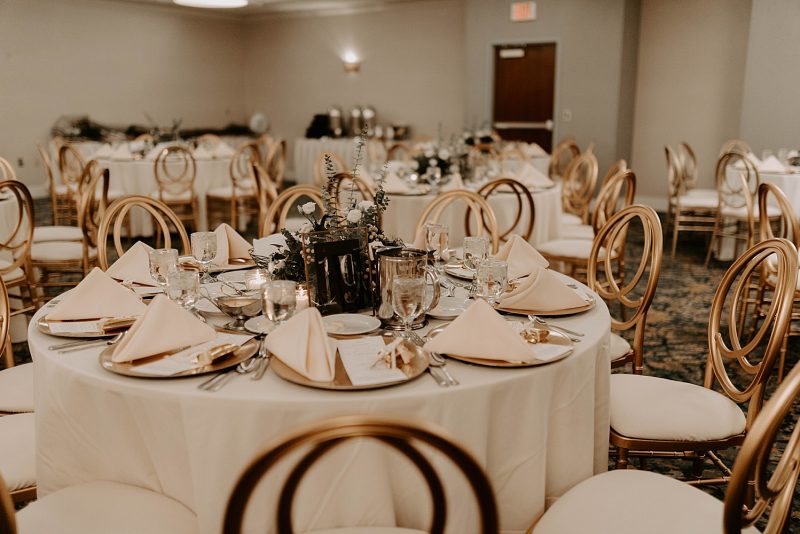 Meaningful Black & Gold Wedding at the Crowne Plaza Pittsburgh South. For more Pittsburgh wedding ideas, visit burghbrides.com!