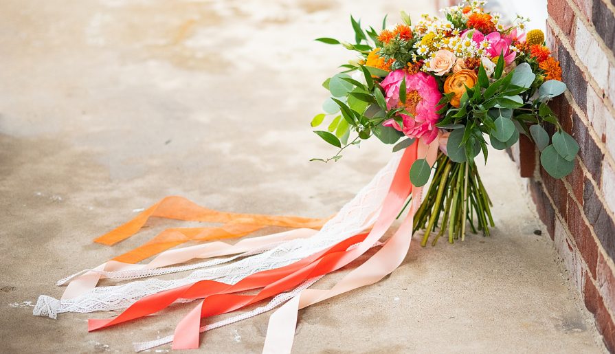 Bright & Beautiful Backyard Micro Wedding. For more small wedding ideas, visit burghbrides.com!