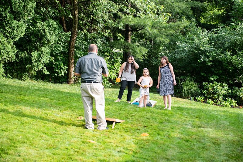 Bright & Beautiful Backyard Micro Wedding. For more small wedding ideas, visit burghbrides.com!