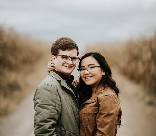 Earthy Engagement Session at McConnells Mill. For more fall engagement photo ideas, visit burghbrides.com!