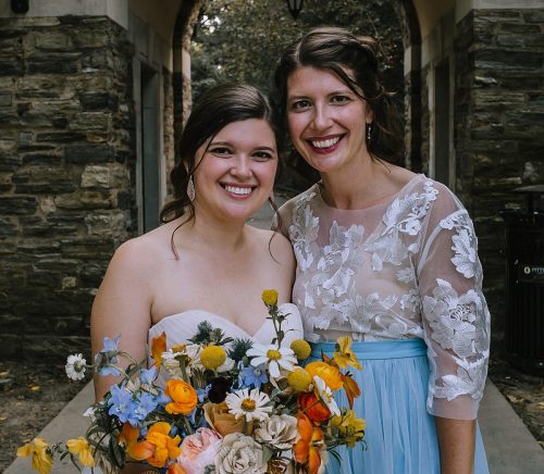 Literary Inspired PointBreezeway Wedding with Handmade Details. For more colorful wedding ideas, visit burghbrides.com!