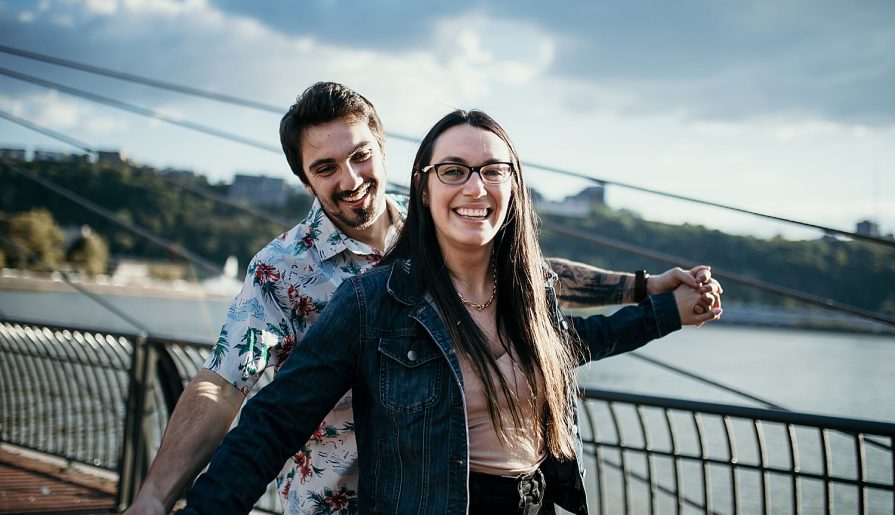 Quirky & Playful Pittsburgh Engagement Session. For more fun engagement ideas, visit burghbrides.com!