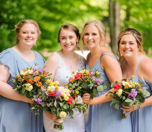 Seven Springs Wedding with Bold Colors. For more colorful wedding ideas, visit burghbrides.com!