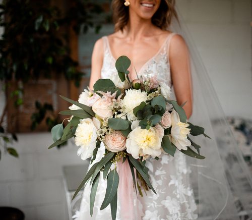 Shady Elms Farm Wedding That Oozes Romance. For more blush pink wedding ideas, visit burghbrides.com!