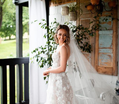 Shady Elms Farm Wedding That Oozes Romance. For more blush pink wedding ideas, visit burghbrides.com!