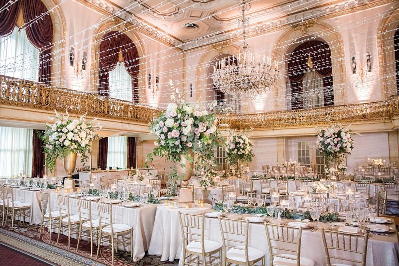 Luxurious Omni William Penn Wedding. For more luxury wedding ideas, visit burghbrides.com!