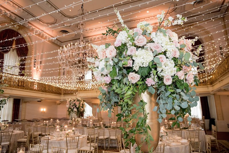 Luxurious Omni William Penn Wedding. For more luxury wedding ideas, visit burghbrides.com!